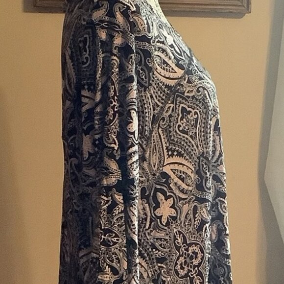 PM21~ Jones & Co JONES NEW YORK 3/4 Sleeve Pullover Top 1X Like New - Picture 2 of 3